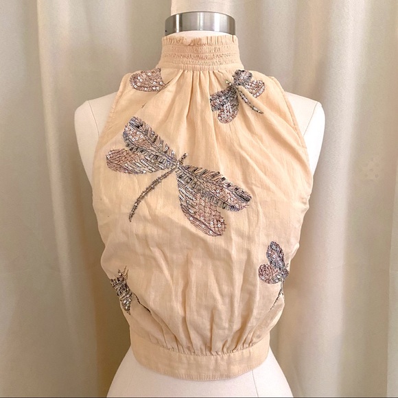 Dragonfly Sequin Top